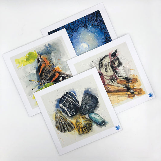 1015: Watercolour greetings card set