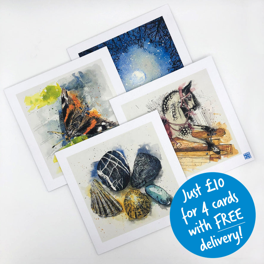 1015: Watercolour greetings card set