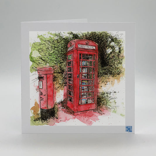 1023: 'Onslow Village bookswap' greetings card