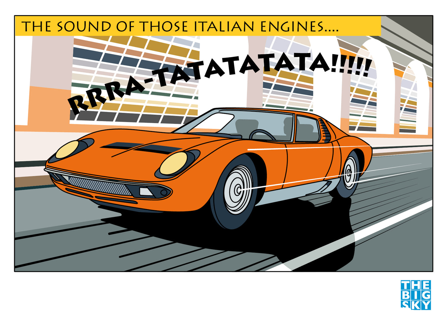 1010: Graphic cars postcard set